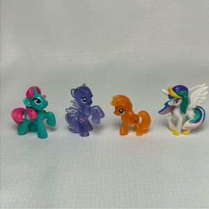 My Little Pony Lot Gardenia, Lily Blossom, Apple Jack, Princess Celestia Hasbro